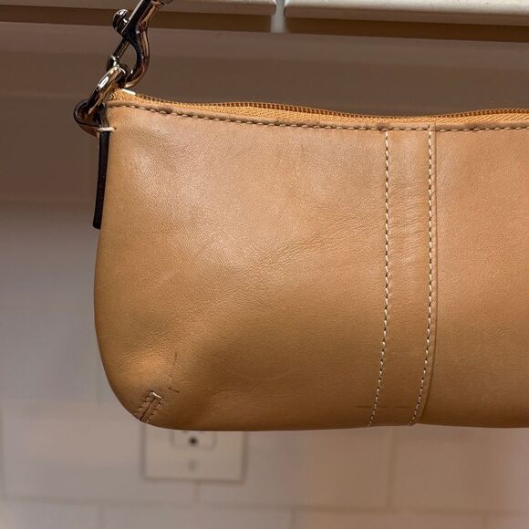 Coach Bag Purse Handbag Mini Leather Pocketbook Smooth Tan Glove Bag - Picture 5 of 14